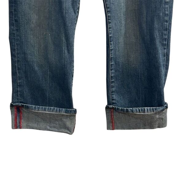 Max Studio Women's Ankle Jeans Size 12 Blue Dark Wash Cuffed Hem - Picture 3 of 15